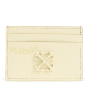 Off-White c/o Virgil Abloh Leather Card Holder - Natural