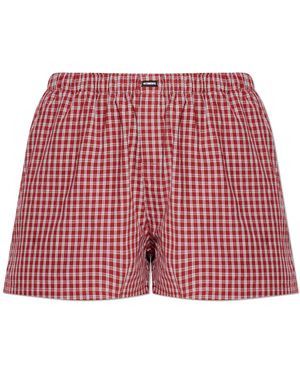 Vetements Plaid Pattern Shorts - Red