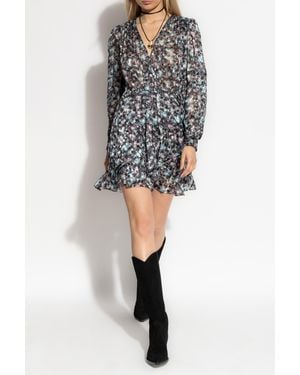 IRO Dress With Floral Motif "Risli" - Black