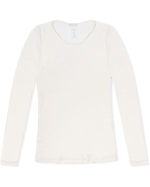 Hanro Long-Sleeved Silk Top - Natural