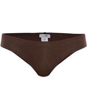 MM6 by Maison Margiela Figs With Logo - Brown