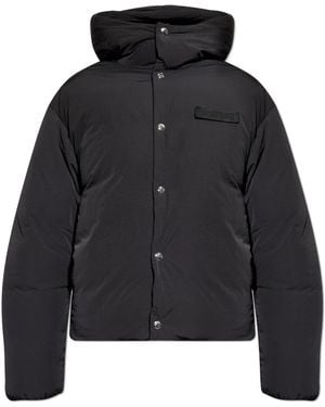 Jacquemus Insulated Jacket With Hood - Black