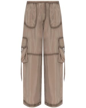 Acne Studios Trousers With Logo - Natural