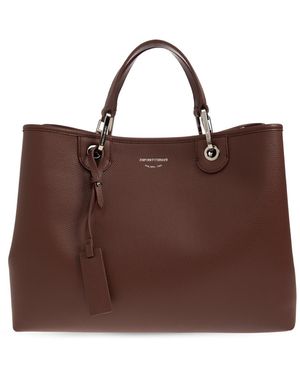 Emporio Armani Bag With Printed Logo - Brown