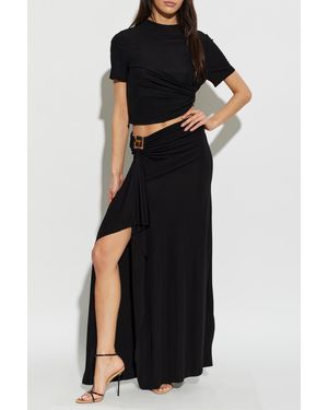 Christopher Esber 'Bezel Quartz Cascade' Skirt - Black