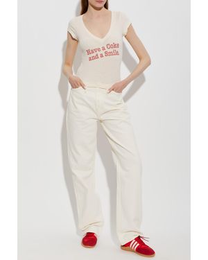 RE/DONE T-Shirt "Skye Tee Have A Coke" - White