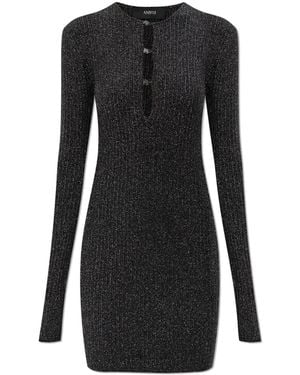 Amiri Dress With Lurex Thread - Black