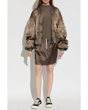 Rick Owens Fitted Top With Raw Edge Finish - Gray