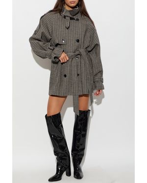 Gestuz 'Gzavic Midi' Coat With Belt - Black