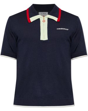 CASABLANCA Wool Polo - Blue