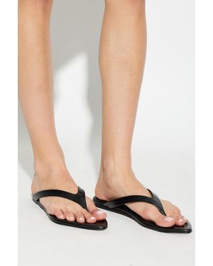 Ami Paris Leather Slides - White