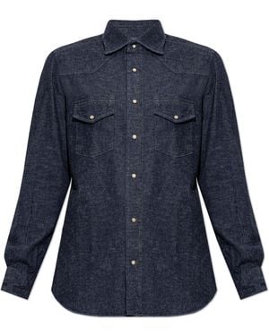 Eleventy Denim Shirt - Blue