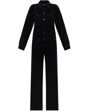 Agolde 'Raven' Denim Jumpsuit - Black