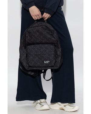 EA7 Monogram Backpack - Blue