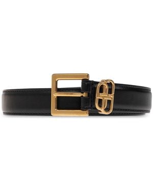 Balenciaga Leather Belt - Black