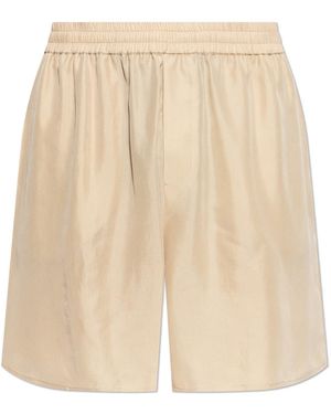 Balmain Silk Shorts - Natural