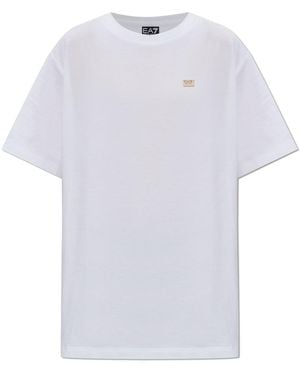 EA7 T-Shirt With Logo Patch - White