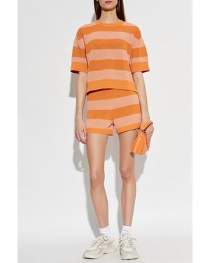 Lacoste High-Waisted Shorts - Orange