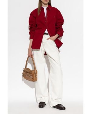 Ami Paris Straight-Leg Jeans - Red