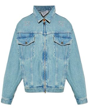 Vetements Denim Jacket With Pockets - Blue
