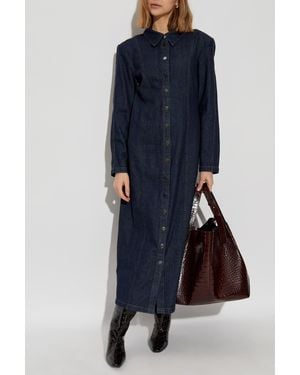 Gestuz Denim Dress Tilma Long - Blue