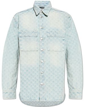 MISBHV Denim Shirt With Monogram - Blue