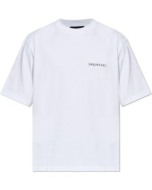 DSquared² T-Shirt With Colourful Print - White