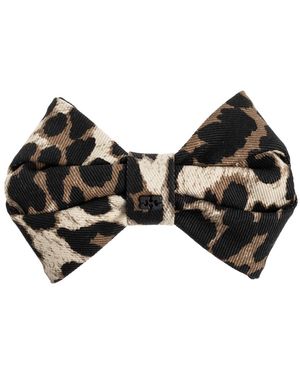 Ganni Hair Clip With Animal Motif - Black