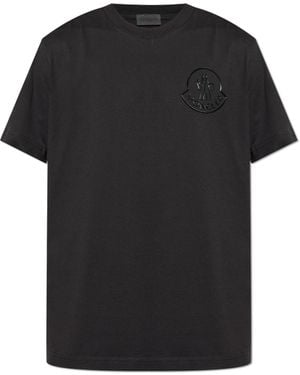 Moncler T-Shirt With Logo - Black