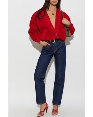 Versace Suede Jacket - Red