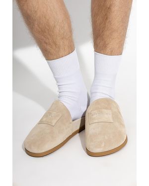 Givenchy Suede Slides - White