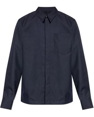 Dries Van Noten Wool Shirt - Blue