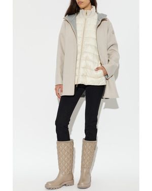 Moncler Wool Jacket 'Hemiptere' With Vest - Natural