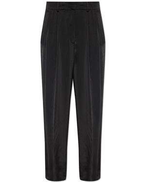 MICHAEL Michael Kors Satin Trousers With Pleats - Black