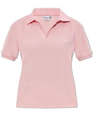 Hunza G Polo Made Of 'Frotte' Cotton - Pink