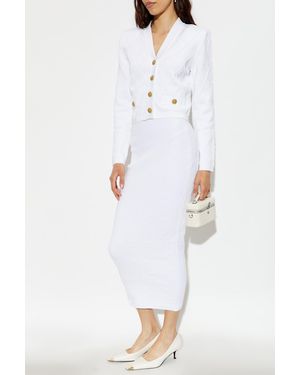 Balmain Cardigan With Decorative Pockets - White