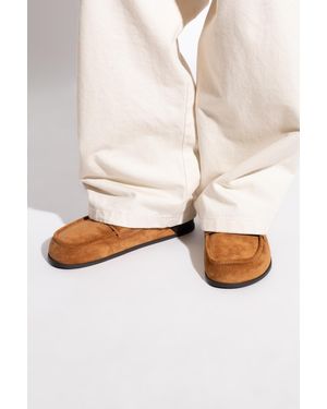 Jimmy Choo Suede Slides "Milo" - Natural