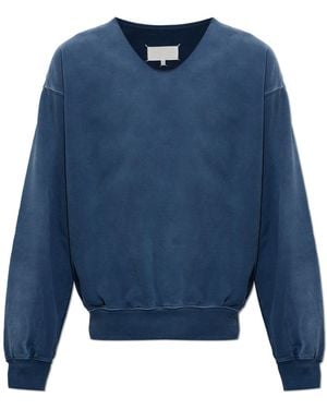 Maison Margiela Raw-Edge Sweatshirt - Blue