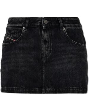 DIESEL 'De-Ron' Denim Skirt - Black