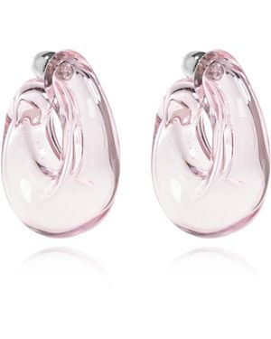 Alaïa Earrings Made Of Hand-Blown Glass - Pink