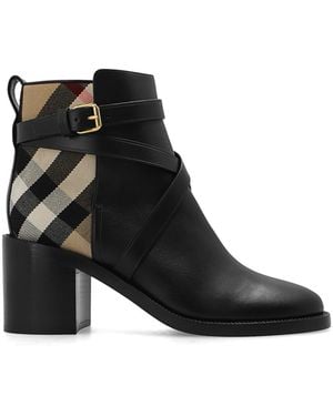 Burberry 'New Pryle' Heeled Ankle Boots - Black