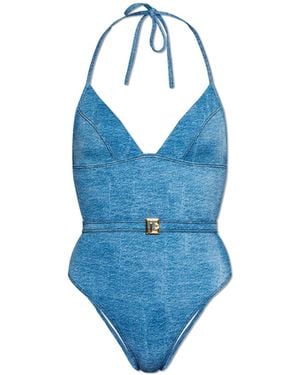 Balmain One-Piece Swimsuit - Blue
