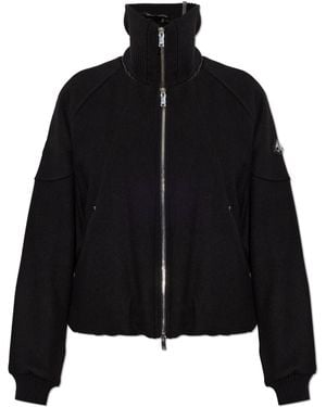 Moose Knuckles Wool Jacket With Patch - Black