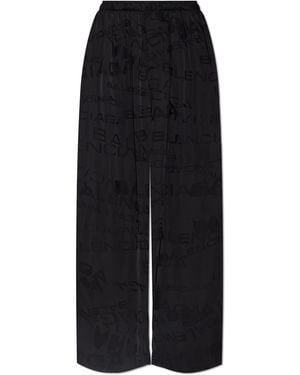 Balenciaga Trousers With Logo - Black
