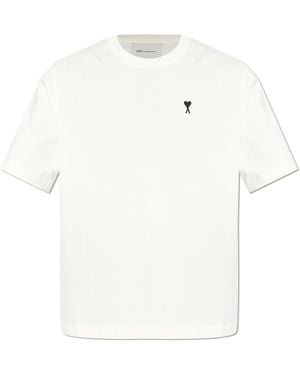 Ami Paris T-Shirt With Print - White