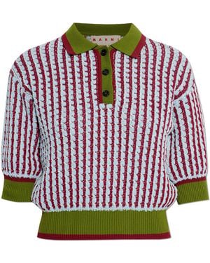 Marni Polo Jumper - Red