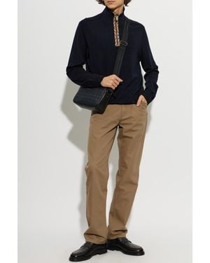 Burberry Wool Sweater 'Cameron' - Blue