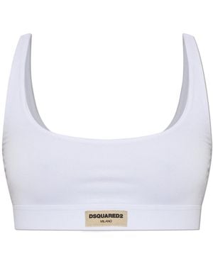 DSquared² Logo Bra - White