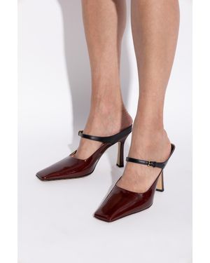 Bottega Veneta Heeled Mules 'Andrea' - Red