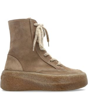 Vic Matié Suede Platform Shoes, - Natural